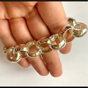 Chunky Sterling Silver Chain Bracelet